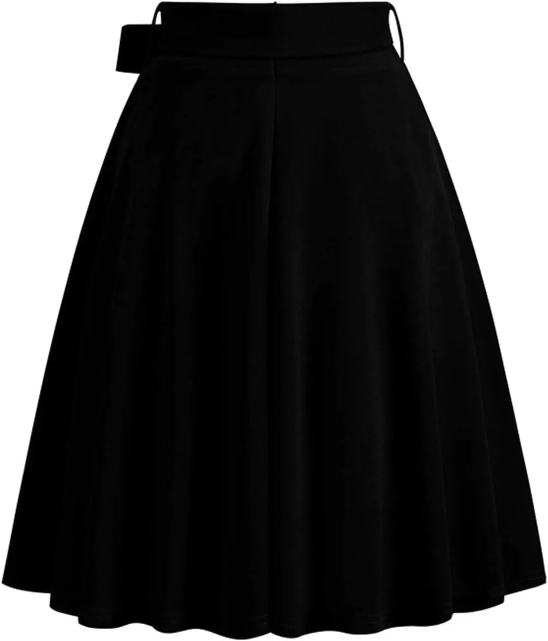 Long Skirts for Women Trendy Vintage Flare Skirt Midi Length Casual Soft High Waisted Bow A Line Summer Skirts
