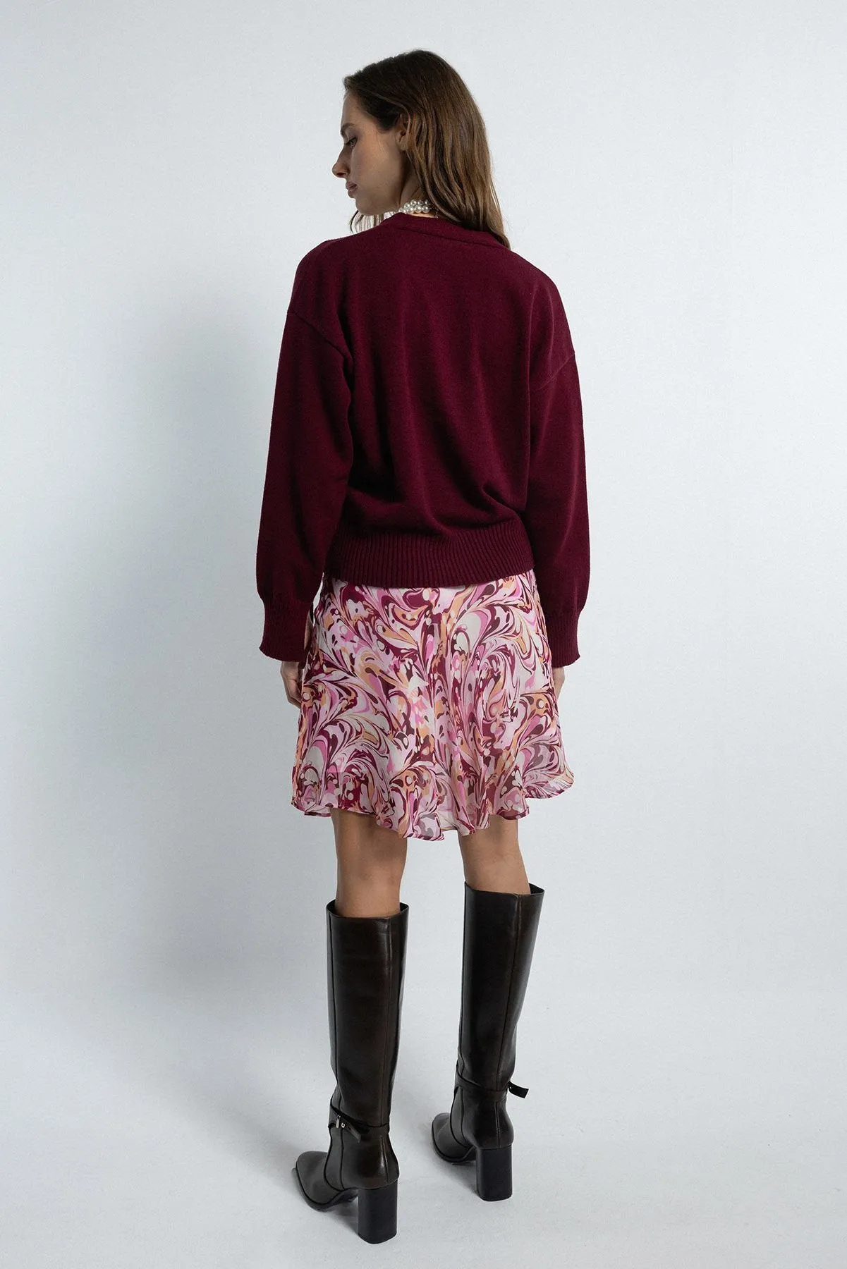 Marbled Multicolor Mini Skirt