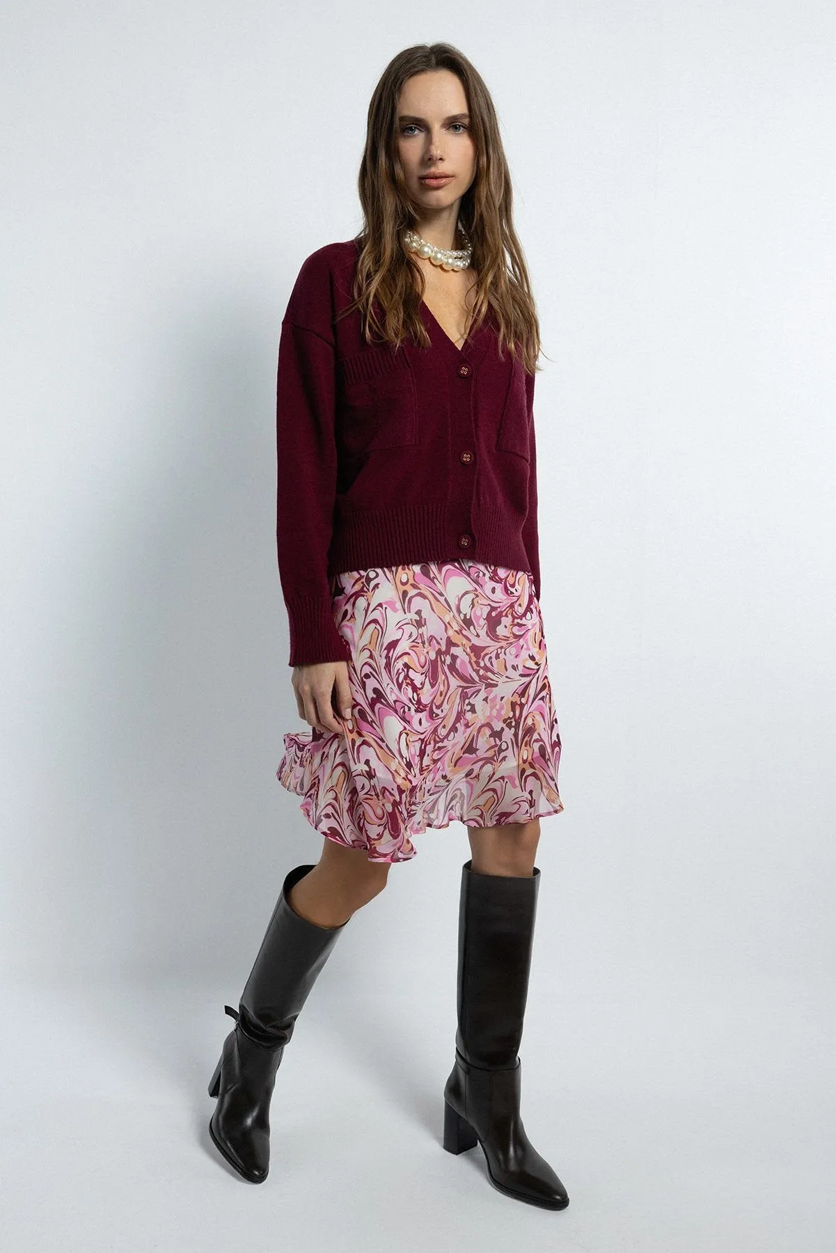 Marbled Multicolor Mini Skirt