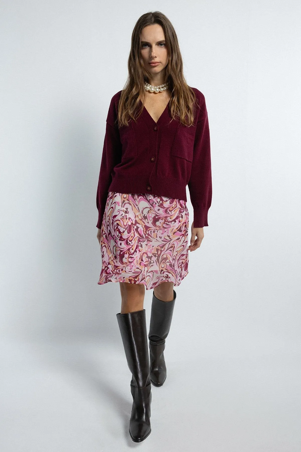 Marbled Multicolor Mini Skirt