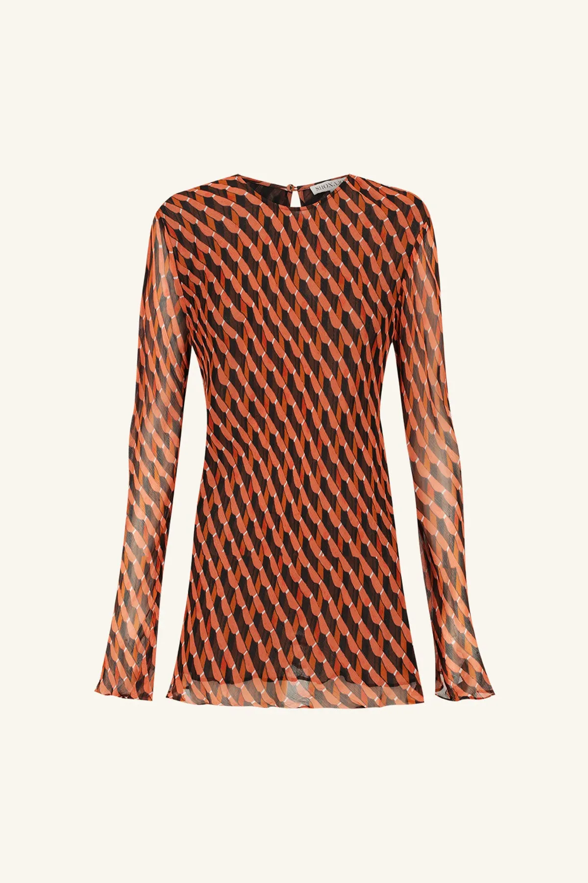 MARTINA FLARED SLEEVE BIAS CUT TOP
