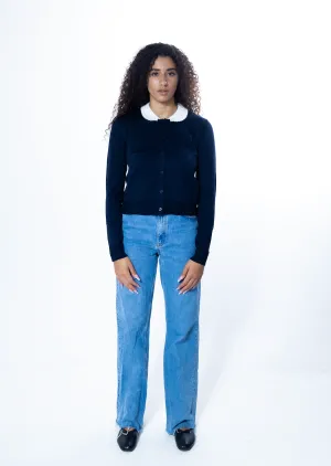 MS. PENNYWORTH CARDIGAN NAVY LONG