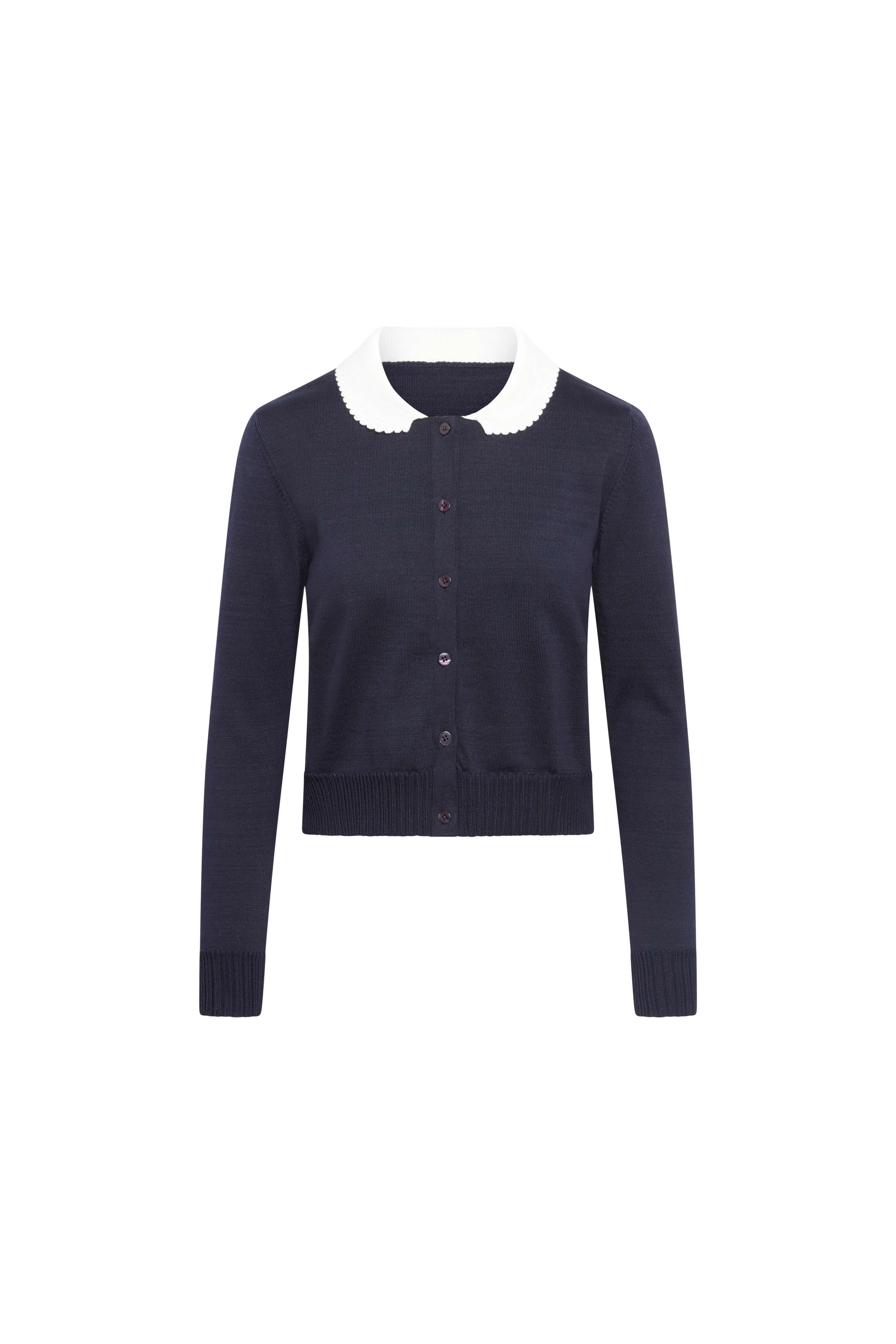 MS. PENNYWORTH CARDIGAN NAVY LONG