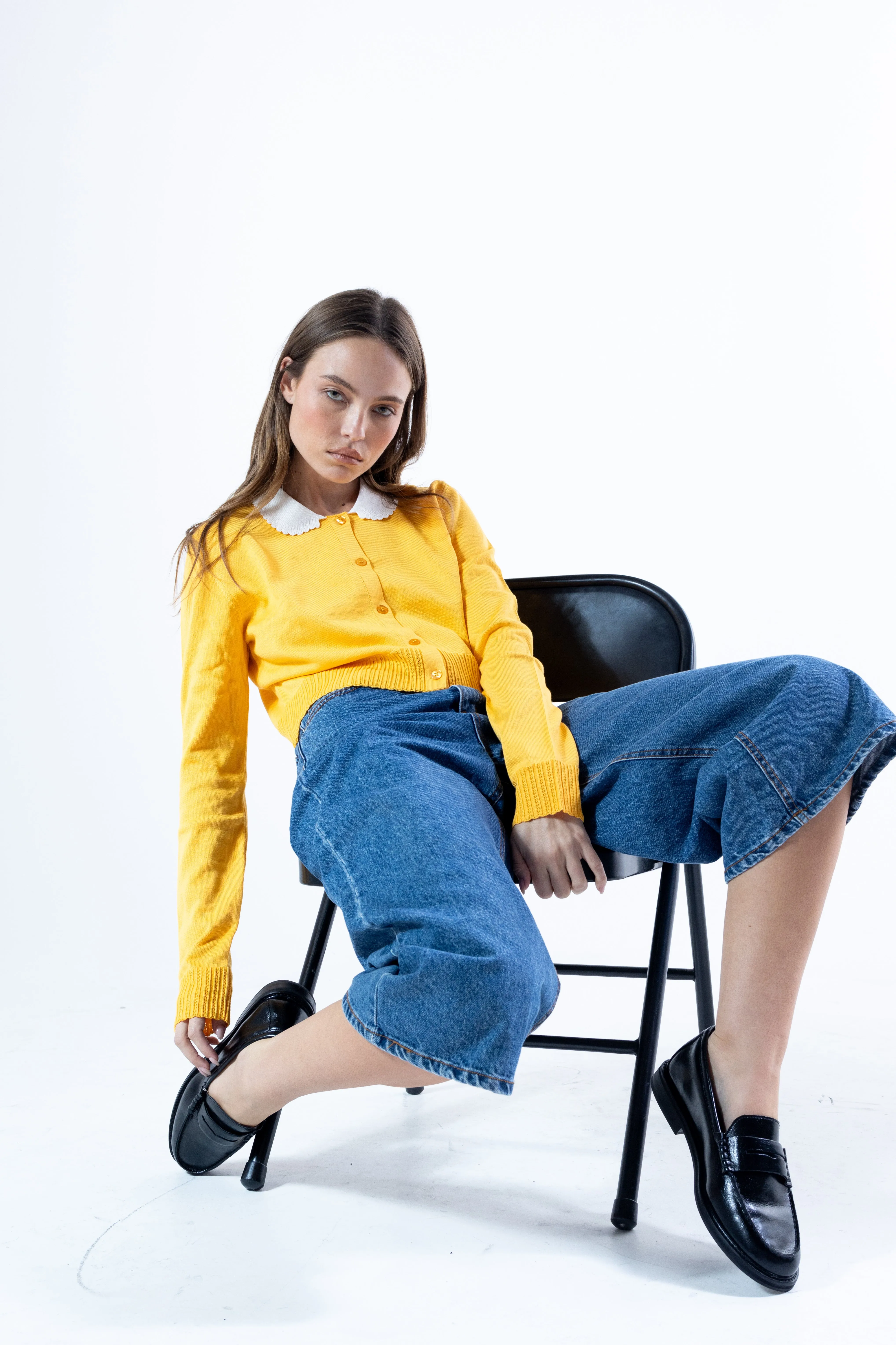MS. PENNYWORTH CARDIGAN YELLOW LONG
