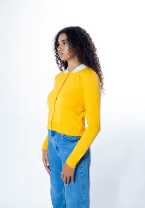 MS. PENNYWORTH CARDIGAN YELLOW LONG