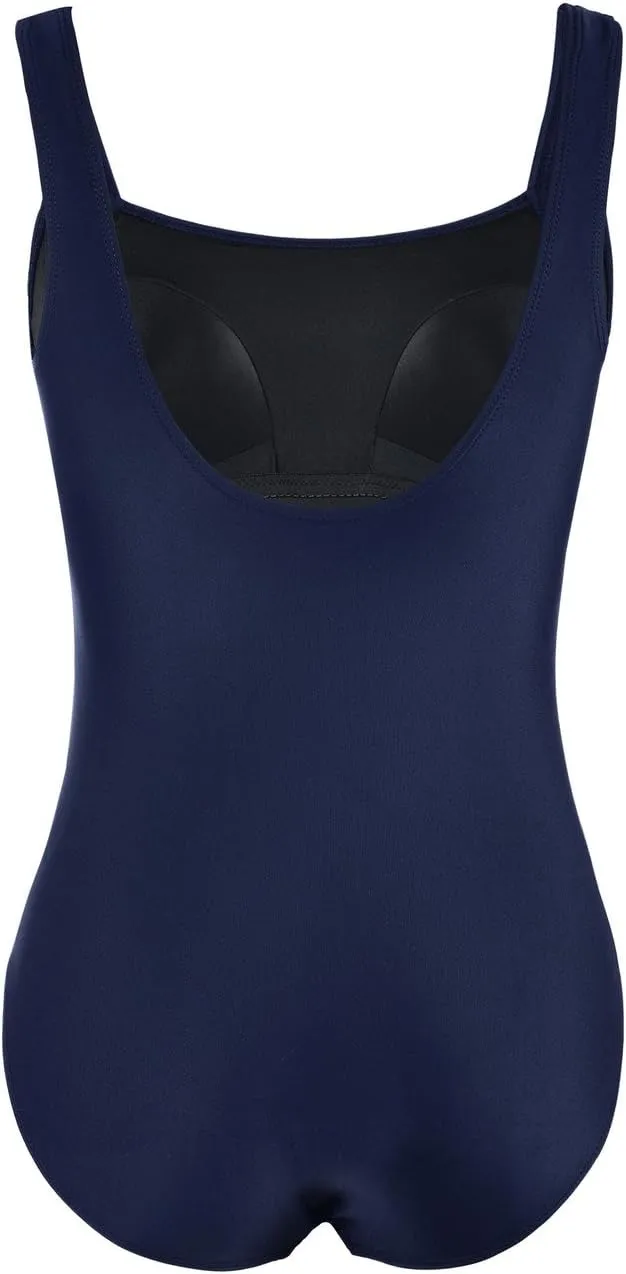 Mycoco Women's One Piece Swimsuit Shirred Tummy Control Bathing Suit Tank Modest Swimwear