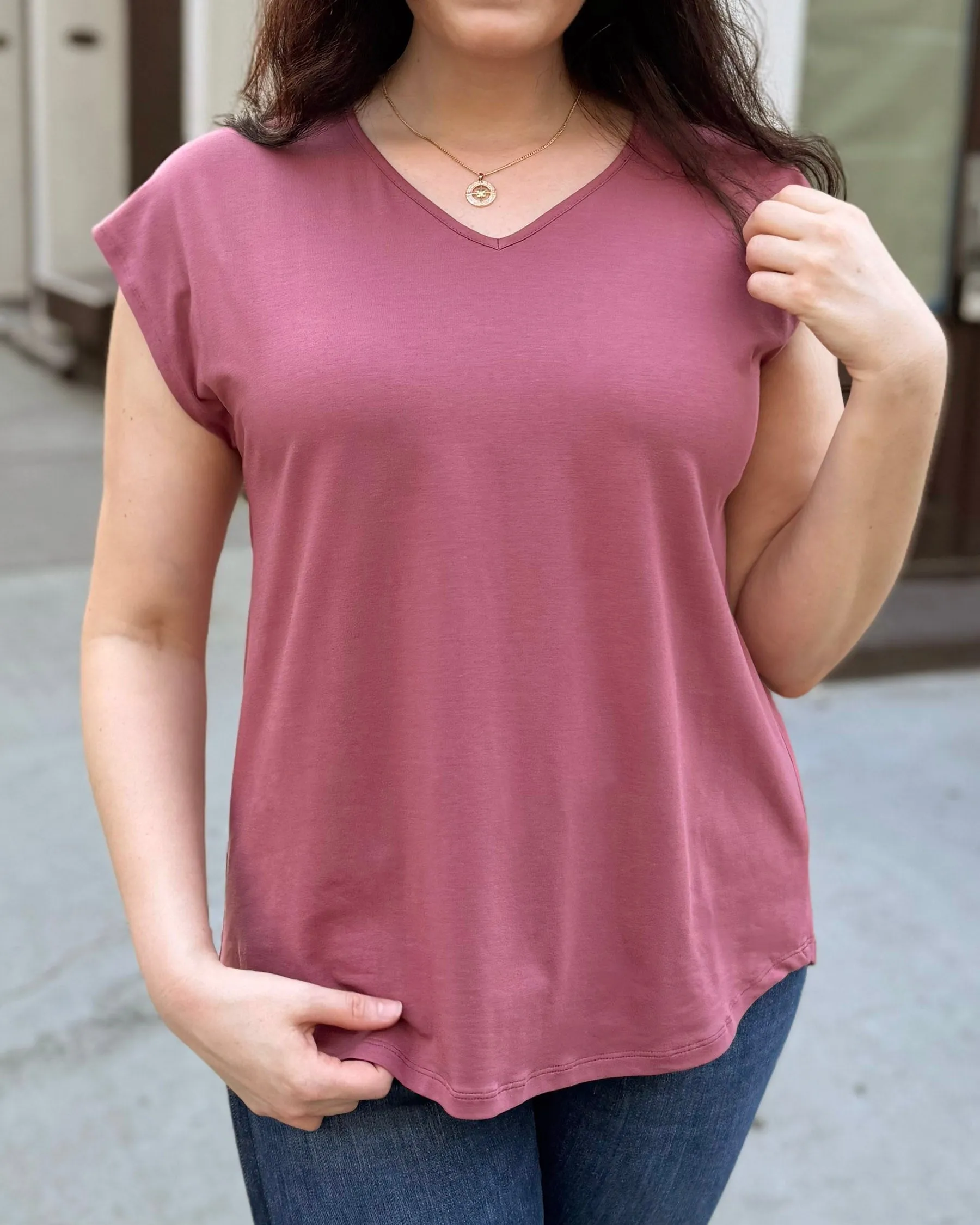 NADINE top in Vintage Mauve