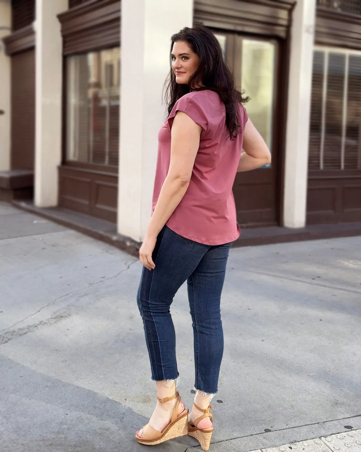 NADINE top in Vintage Mauve
