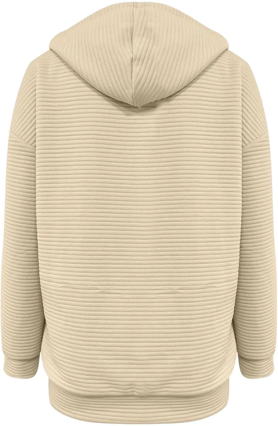 NaRHbrg Oversized Hoodies for Women Full Zip Up Long Sleeve Sweatshirts Casual Waffle Knit Drawstring Pullover Jackets Coat