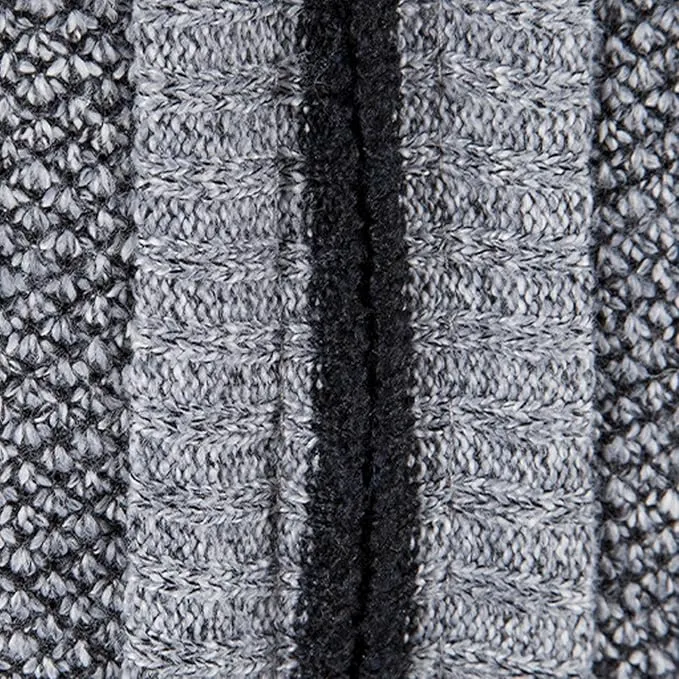 NEW Men's Thicken Cardigan Sweater Winter Thermal Sweaters Coat Full Zip Quilted Jacket Business Casual Knit Outwear, Fits Like a Medium, Grey