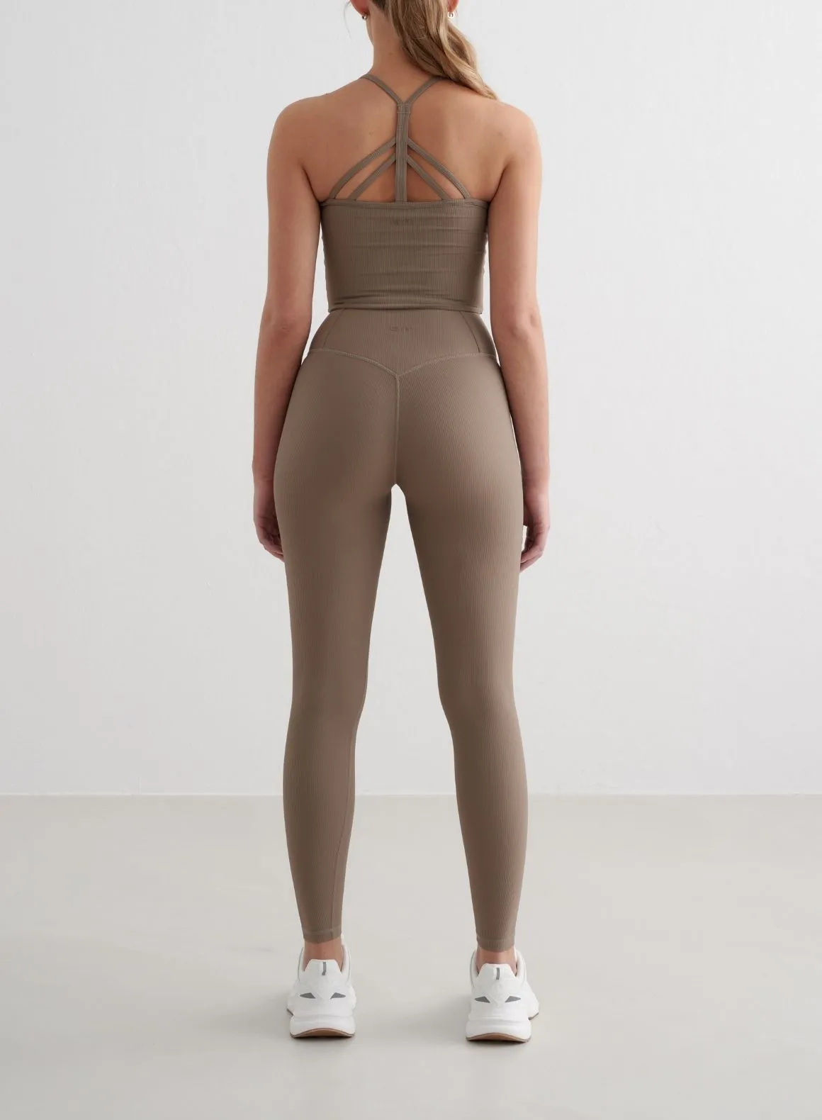 Nougat Ribbed Performance Tights