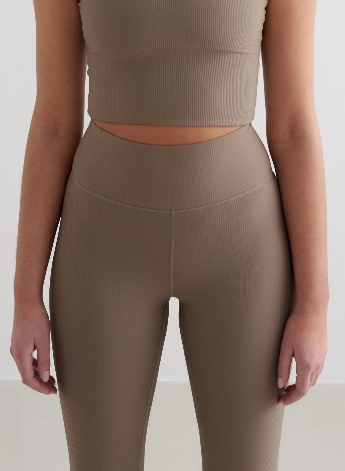 Nougat Ribbed Performance Tights