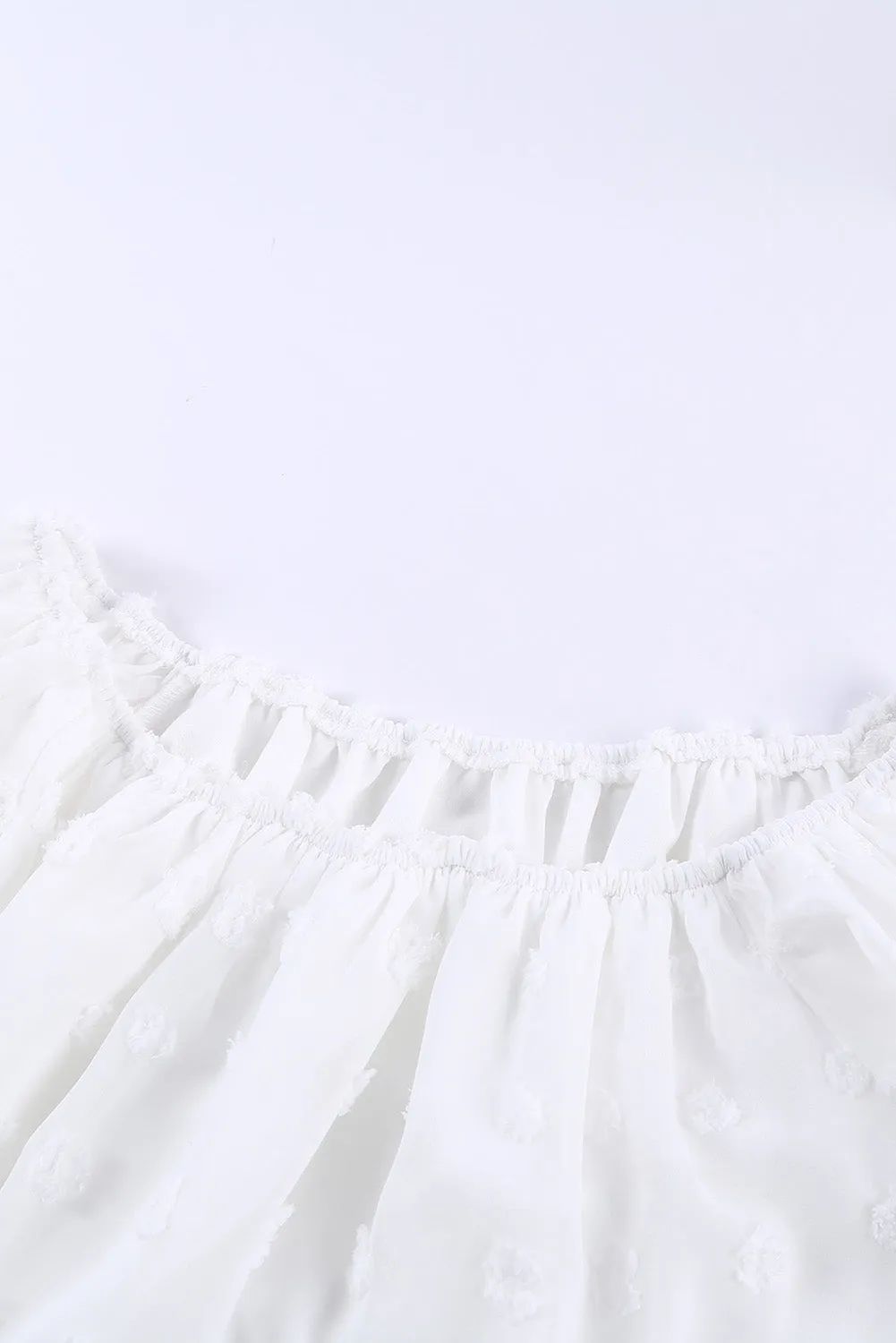 Off Shoulder Swiss Dot Blouse