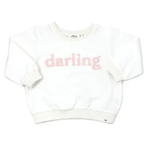 oh baby! French Terry Brooklyn Boxy Sweatshirt -  darling Applique - Cream