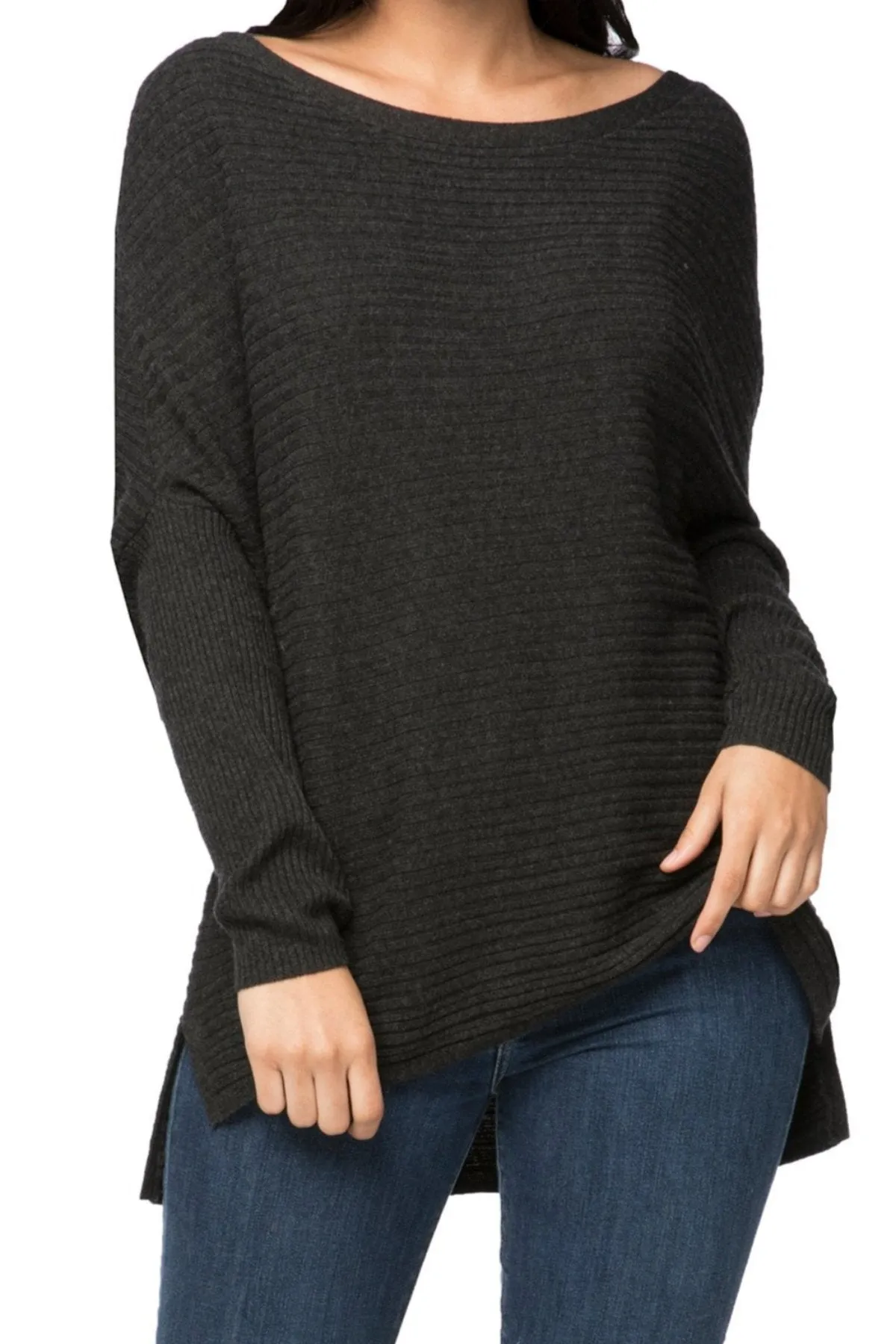 On the Horizon Rib Knit Sweater in Paradise Blend