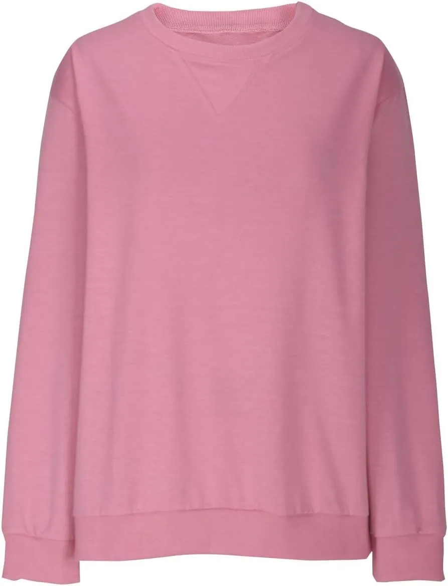 Oversized Crewneck Sweatshirt For Women Fall Fashion 2024 Casual Loose Soft Pullover Tops Long Sleeve y2k Clothes