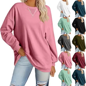 Oversized Crewneck Sweatshirt For Women Fall Fashion 2024 Casual Loose Soft Pullover Tops Long Sleeve y2k Clothes