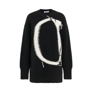 OW Maxi Logo Knitwear in Black