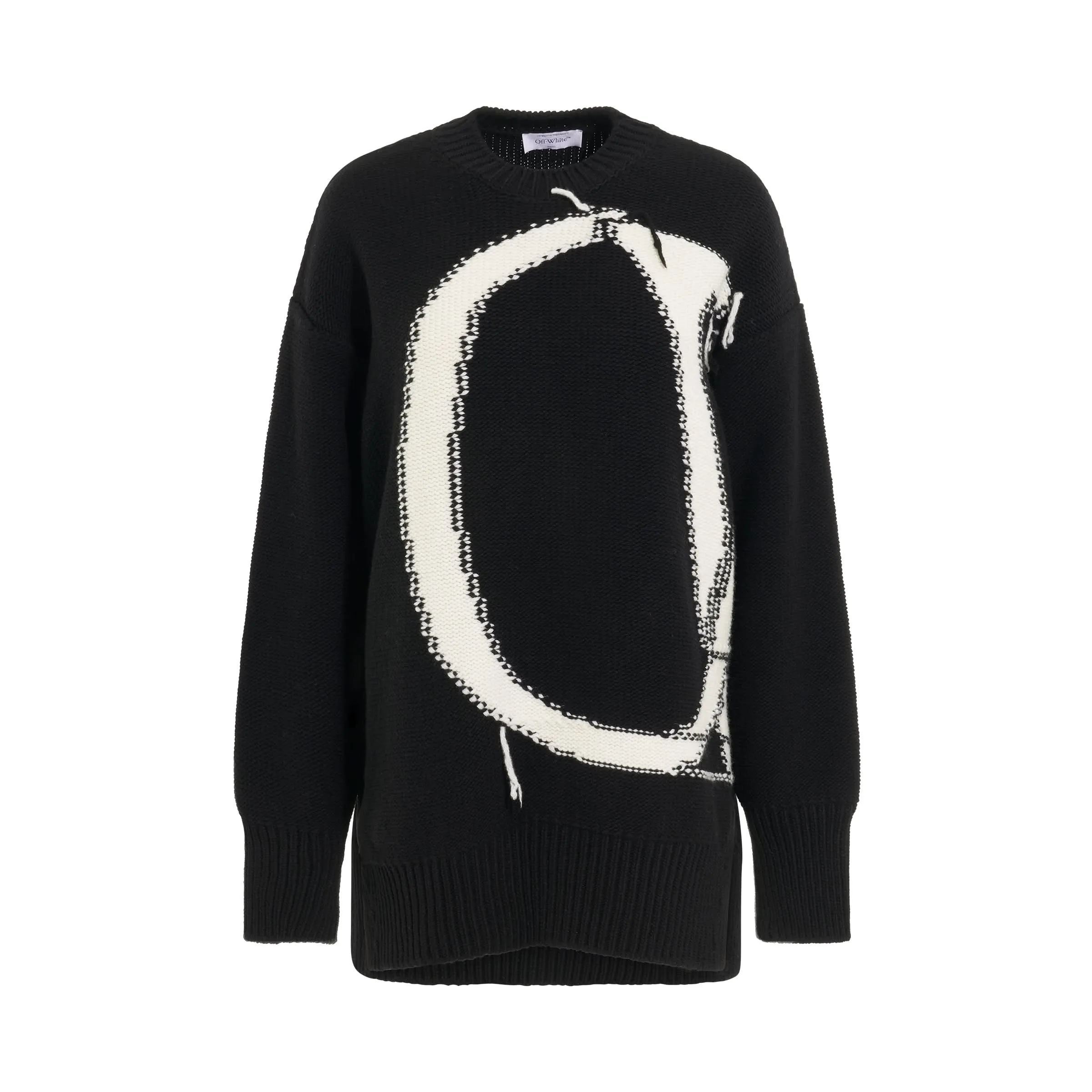 OW Maxi Logo Knitwear in Black
