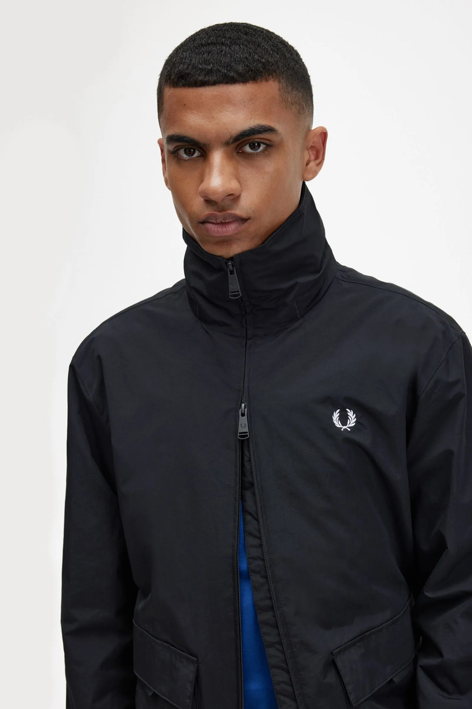 Patch Pocket Zip Through Jacket (Black)
