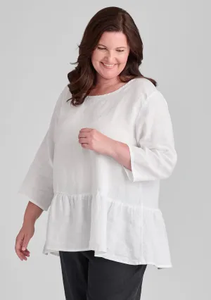 Peplum Tunic - Linen Pullover
