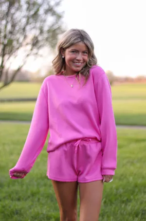 Perfect Pink Cloud Fleece Crewneck