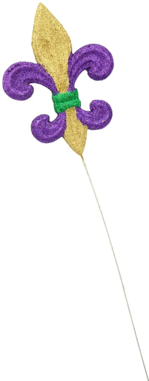 PGG Glitter Fleur de Lis Pick: 6"