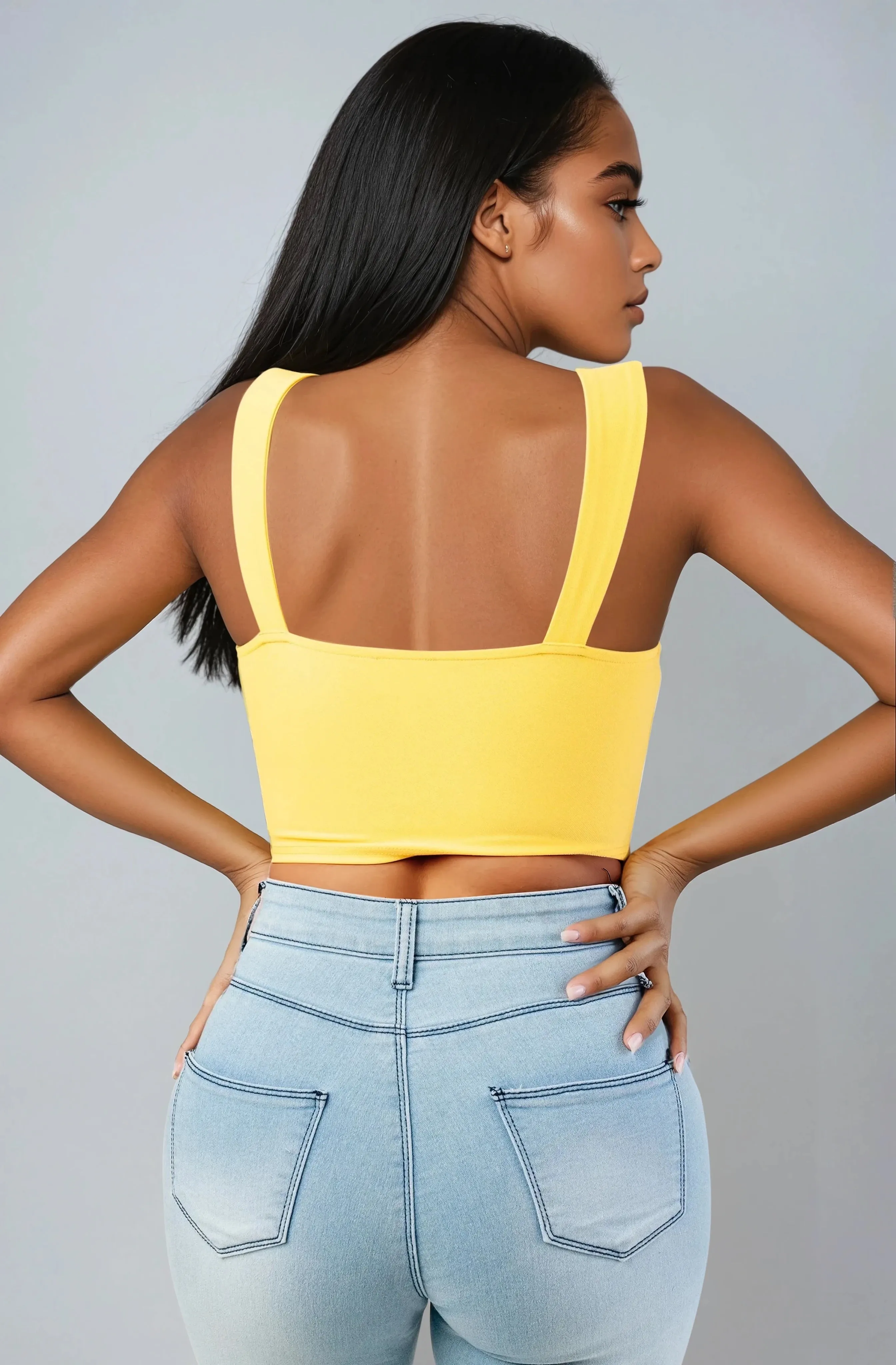 Precision Fit Wire Yellow Crop Top