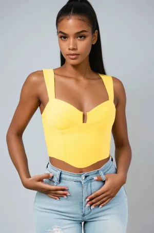 Precision Fit Wire Yellow Crop Top