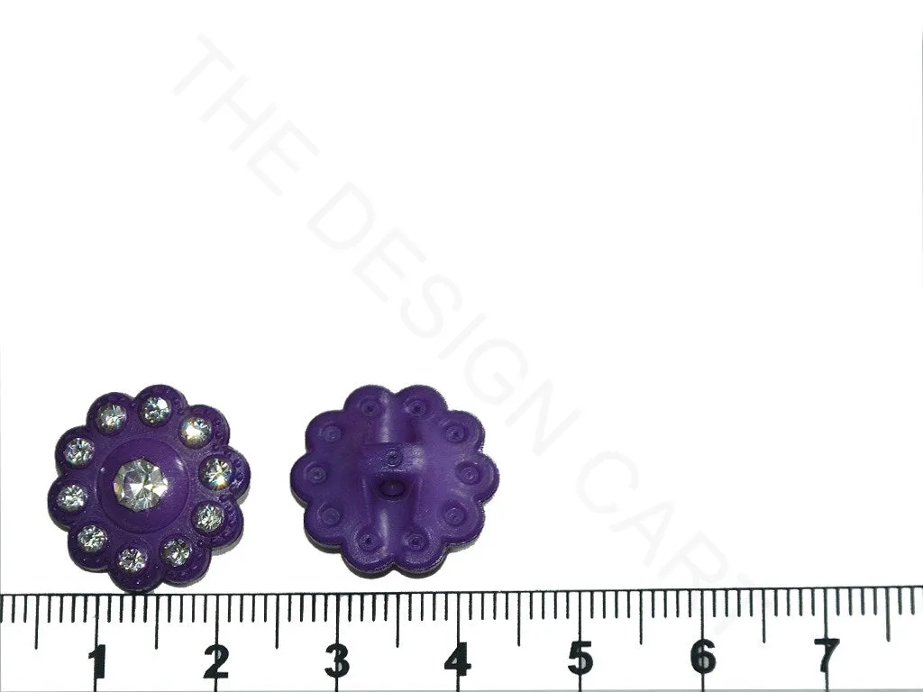 Purple Crystal Acrylic Buttons