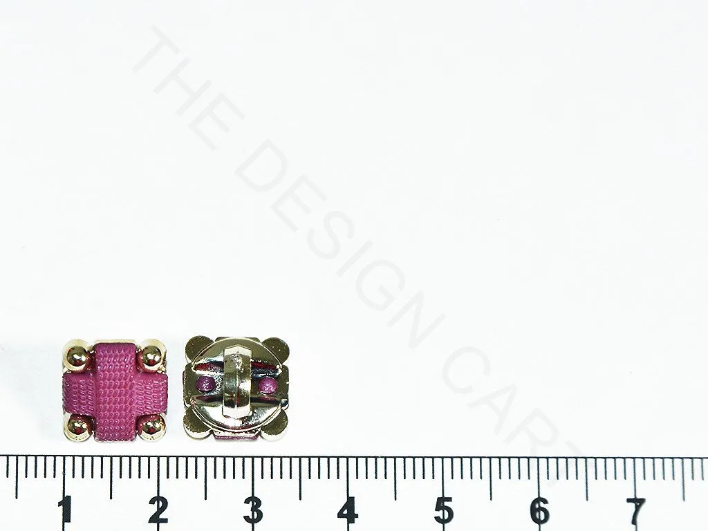 Purple Square Acrylic Buttons