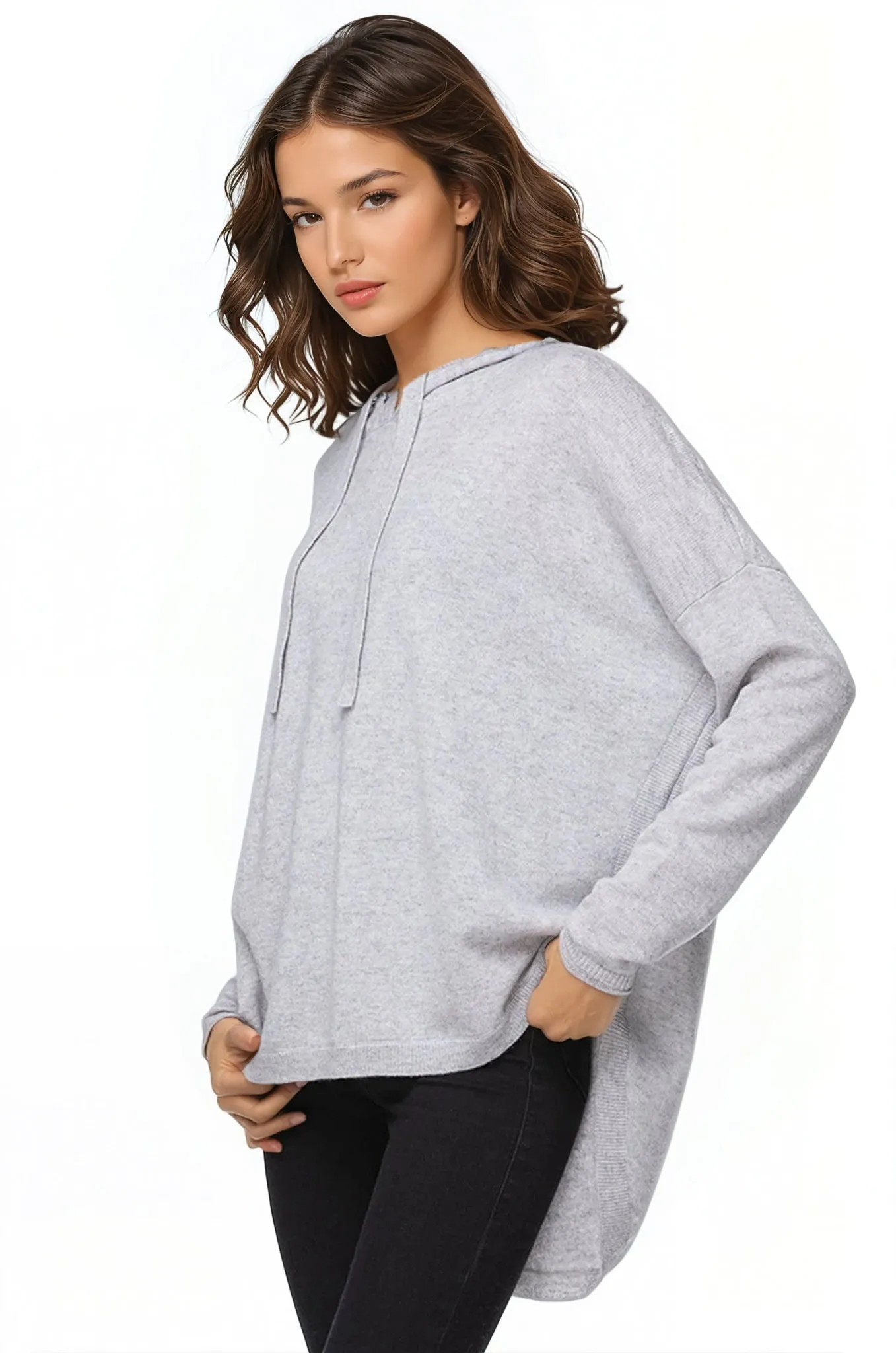 Quinn Washable 100% Cashmere Hoodie Sweater