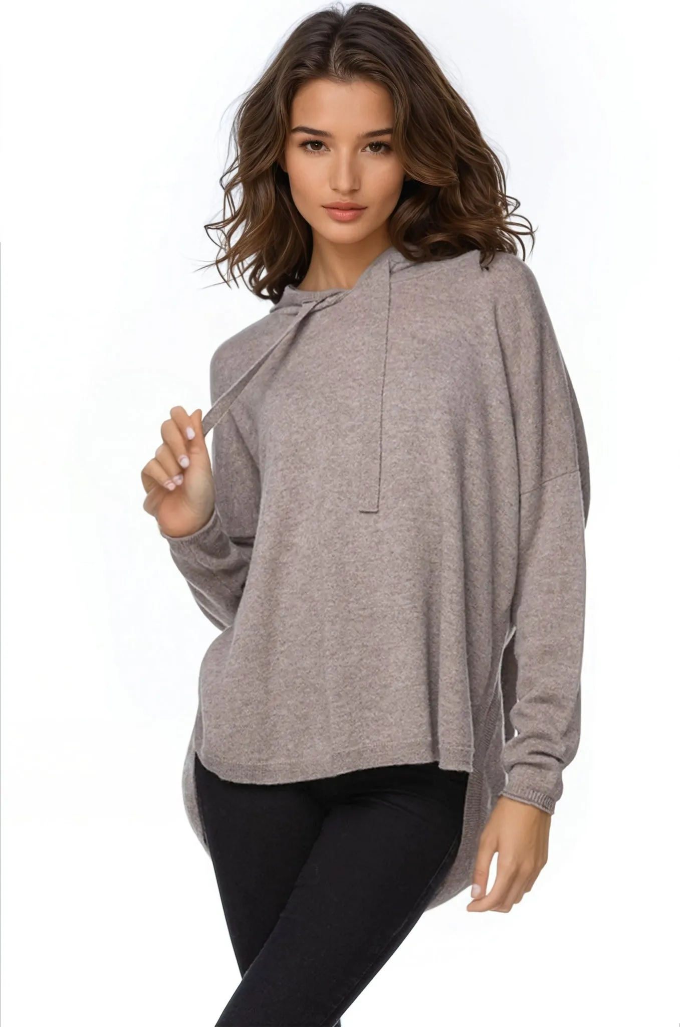 Quinn Washable 100% Cashmere Hoodie Sweater