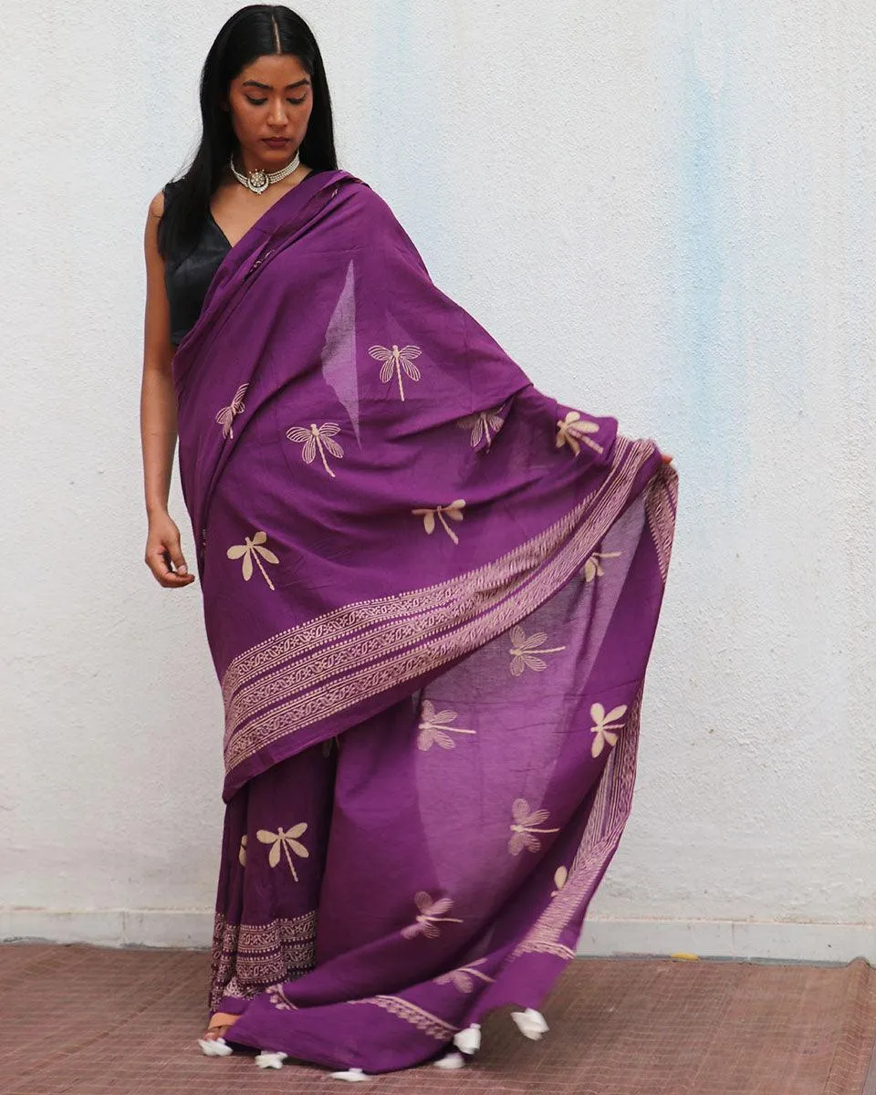 Renaissance Handblockprinted Cotton Saree - Fmtm