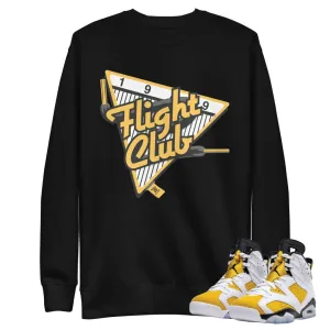 Retro 6 Yellow Ochre "Flight Club" Sweatshirt