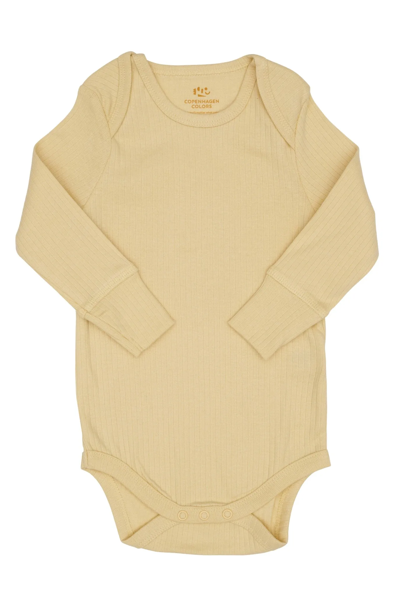 RIB JERSEY LONG SLEEVE BODY - PALE YELLOW
