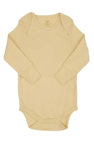 RIB JERSEY LONG SLEEVE BODY - PALE YELLOW