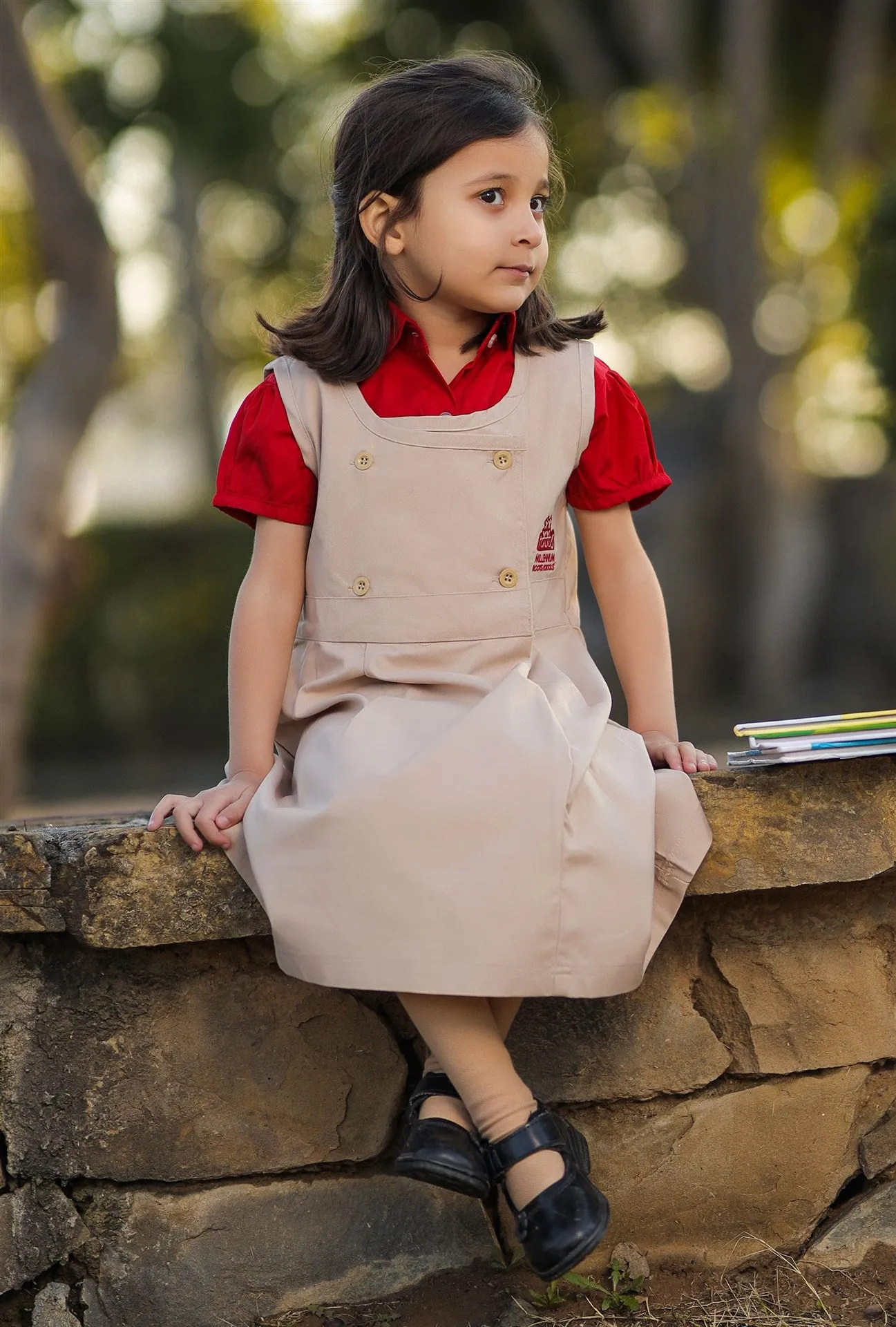 ROOTS PINAFORE BEIGE (GIRLS)