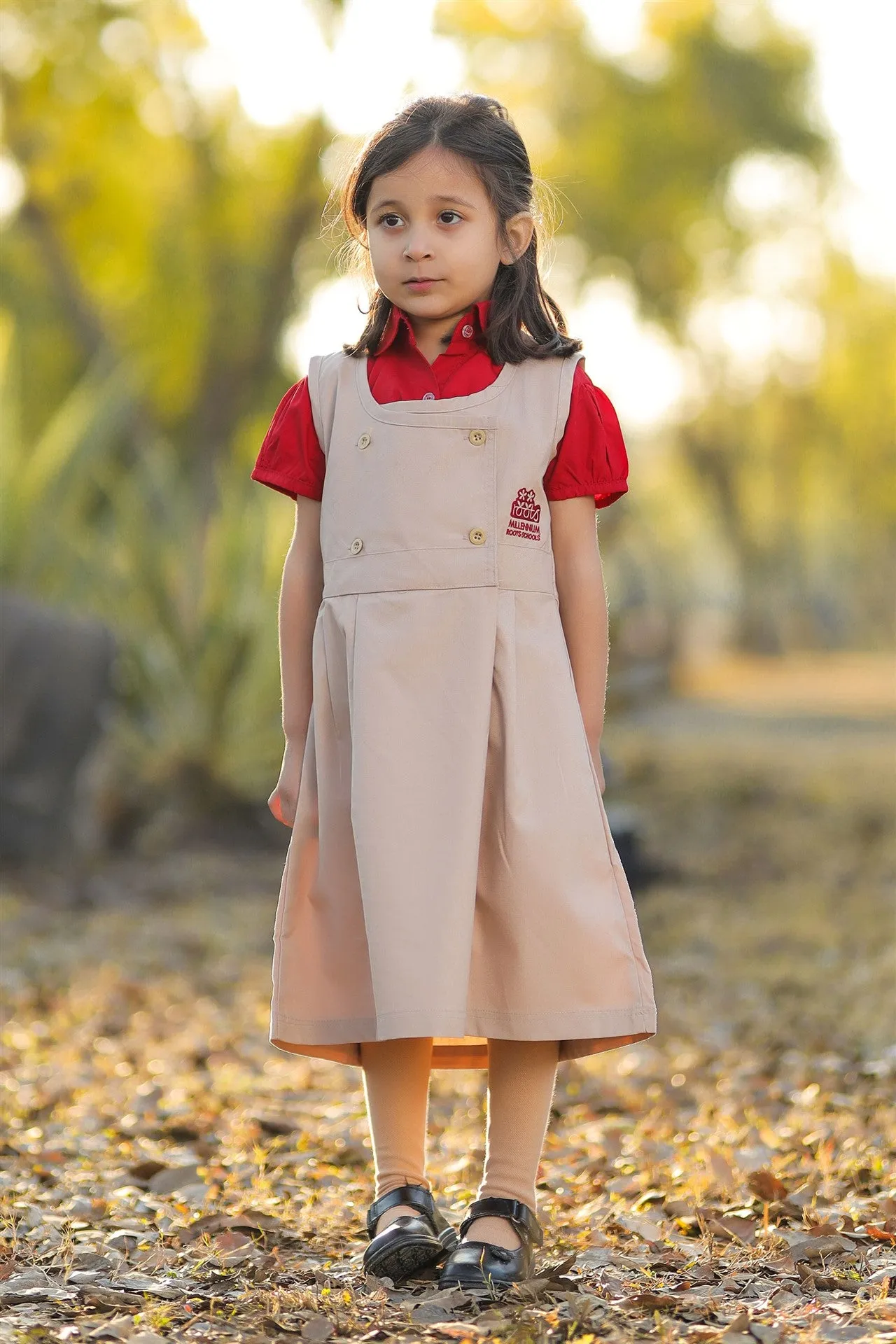 ROOTS PINAFORE BEIGE (GIRLS)
