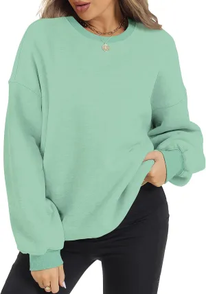 ROYLAMP Womens Oversized Sweatshirts Hoodies Fleece Crewneck Pullover Sweaters Top Fall Fashion Outfits Clothes 2025