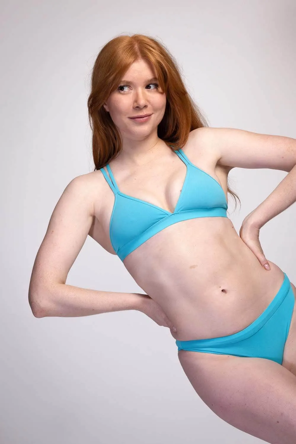 Shara Fixed-Back Top- Hawaii Blue