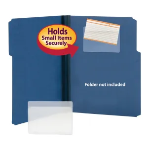 Smead Self-Adhesive Poly Pocket, Index Card Size (5-5/16" W x 3-5/8" H), Clear 100 Per Box (68153)
