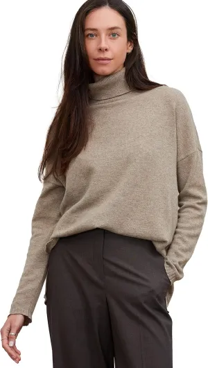 State Cashmere Womens Oversized Tunic Turtleneck Sweater 100% Pure Cashmere Classic Long Sleeve Pullover