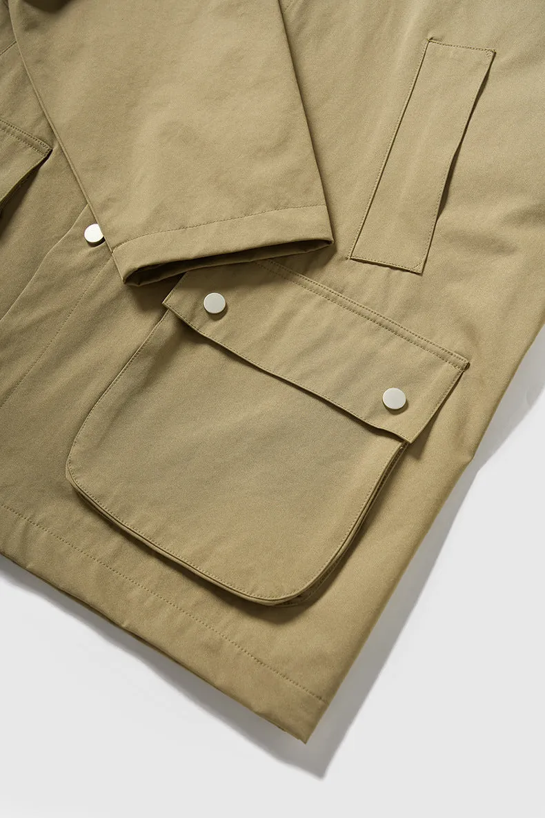 Stylish Pocketed Oversized Button-Up Field Jacket