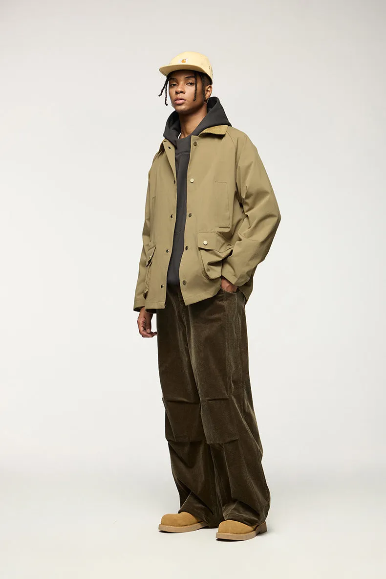 Stylish Pocketed Oversized Button-Up Field Jacket