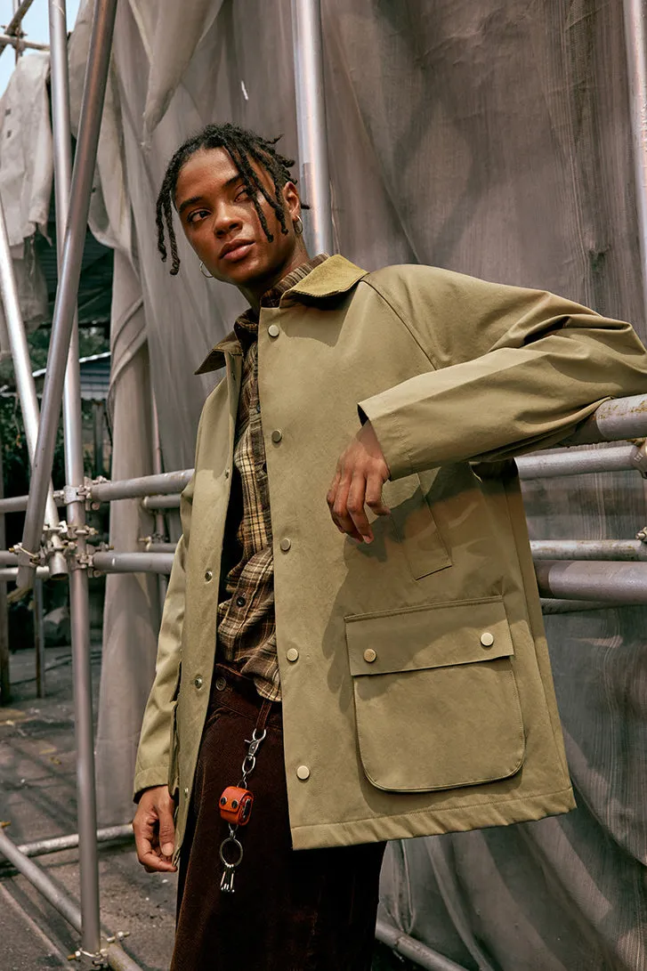 Stylish Pocketed Oversized Button-Up Field Jacket