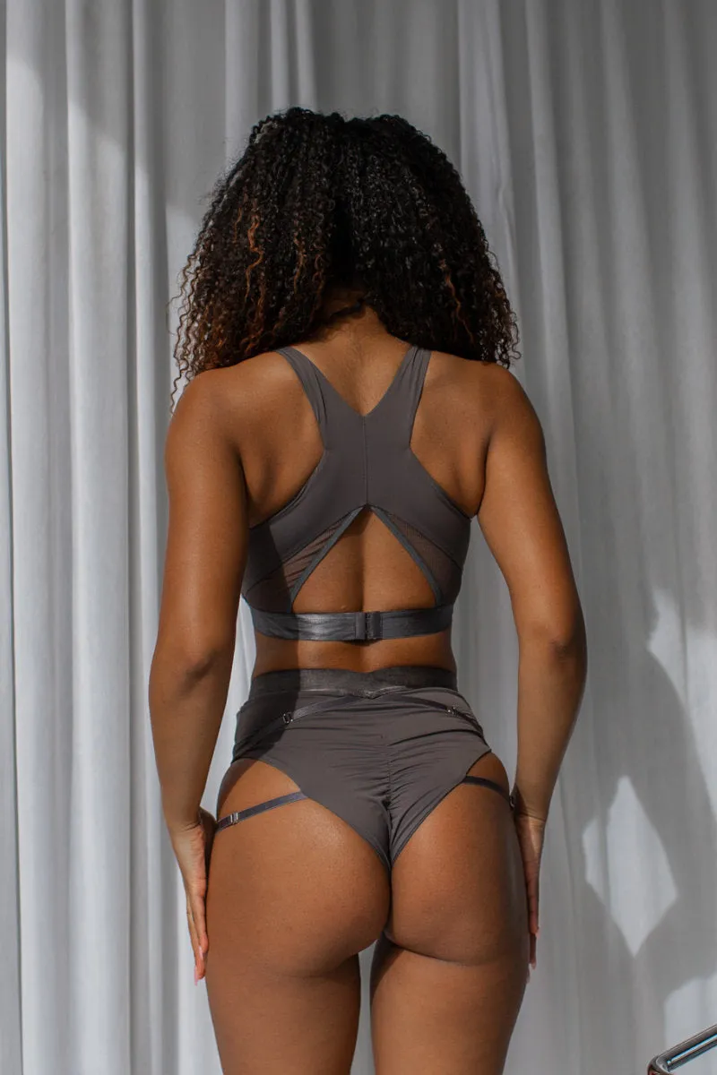 Tatiana Active Perla Top - Charcoal