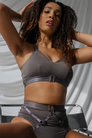Tatiana Active Perla Top - Charcoal