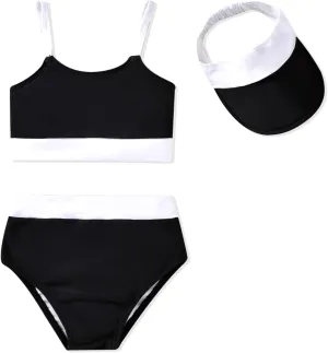 Toddler Girls Bikini Adjustable Swimsuit for 1-4 Years Old