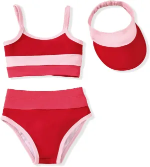 Toddler Girls Bikini Adjustable Swimsuit for 1-4 Years Old
